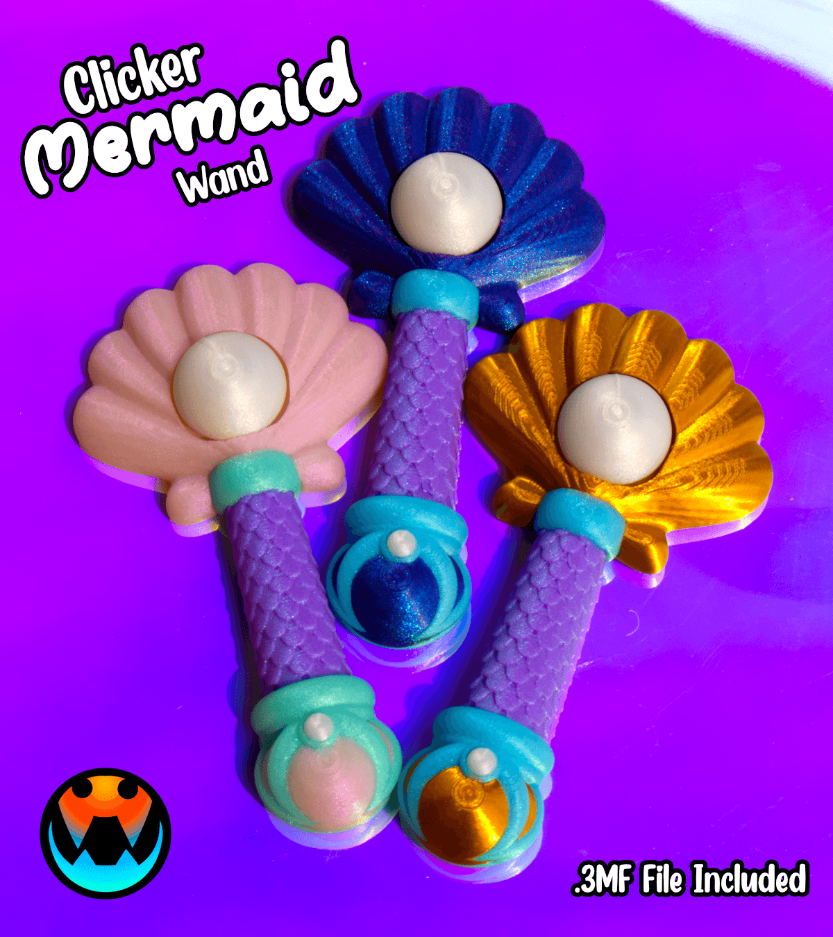 Mermaid Clicker Wand 3d model