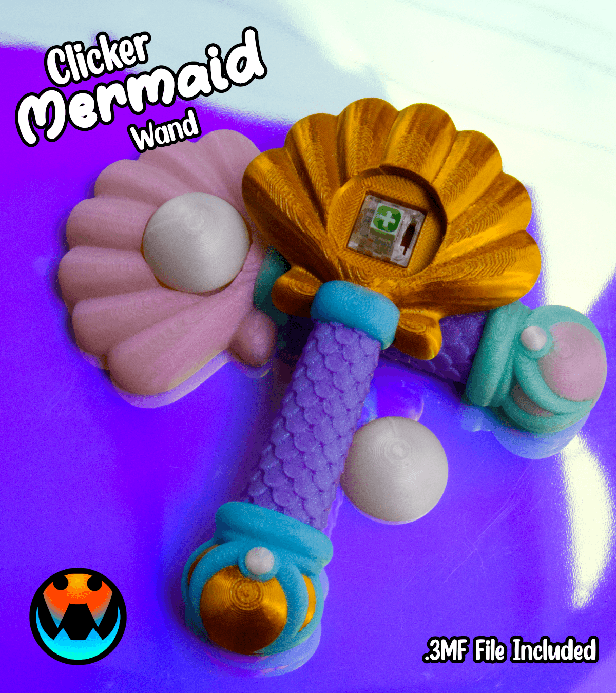 Mermaid Clicker Wand 3d model