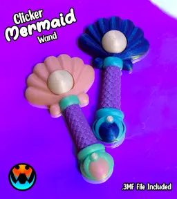 Mermaid Clicker Wand 3d model