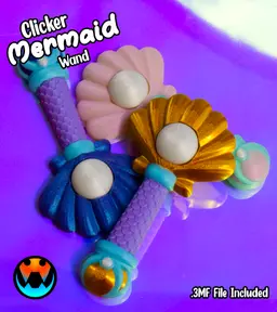 Mermaid Clicker Wand 3d model