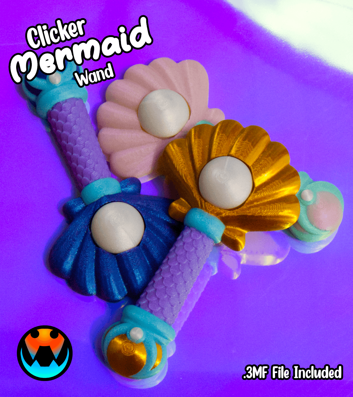 Mermaid Clicker Wand 3d model