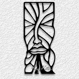 totem face wall art African cubism home decor 3d model