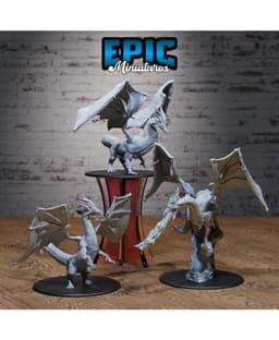 Shadow Dragon Set / Winged Drake / Mountain Encounter / Fire Beast / Dragonborn / Draconic Army 3d model