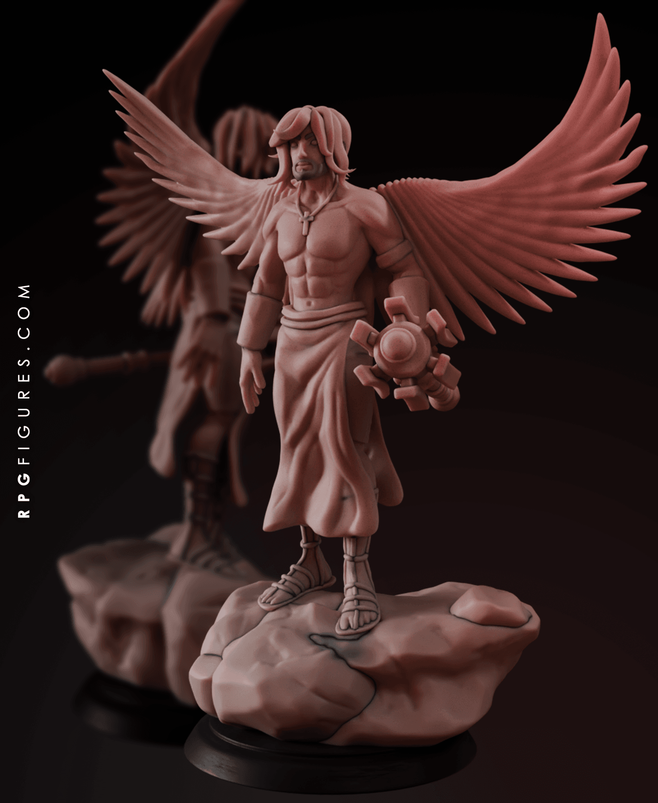 Angel Warrior - with Free Monsters Series Pdf - Celestial Miniature, Tabletop Games, RPG, Wargames 3d model