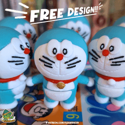Doraemon | Flexi print-in-place + Keychain | Multicolor 3d model