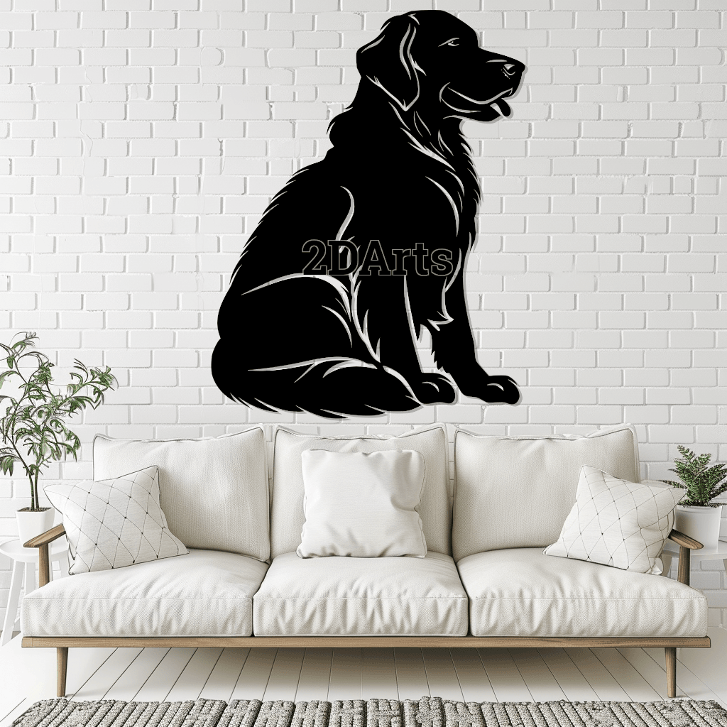 Golden Retriever 2D Wall Art/Window Art 3d model