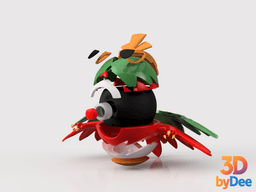 Hawlucha Poke ball 3d model