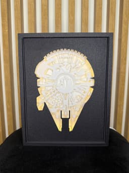 Star Wars Millennium Falcon Shadow Box Diorama 3d model