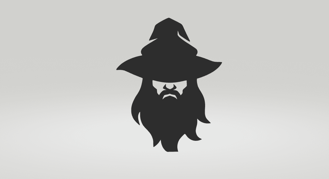 Wizard Cartoon 2D Frame.stl 3d model