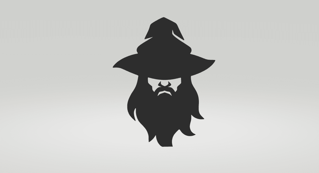 Wizard Cartoon 2D Frame.stl 3d model