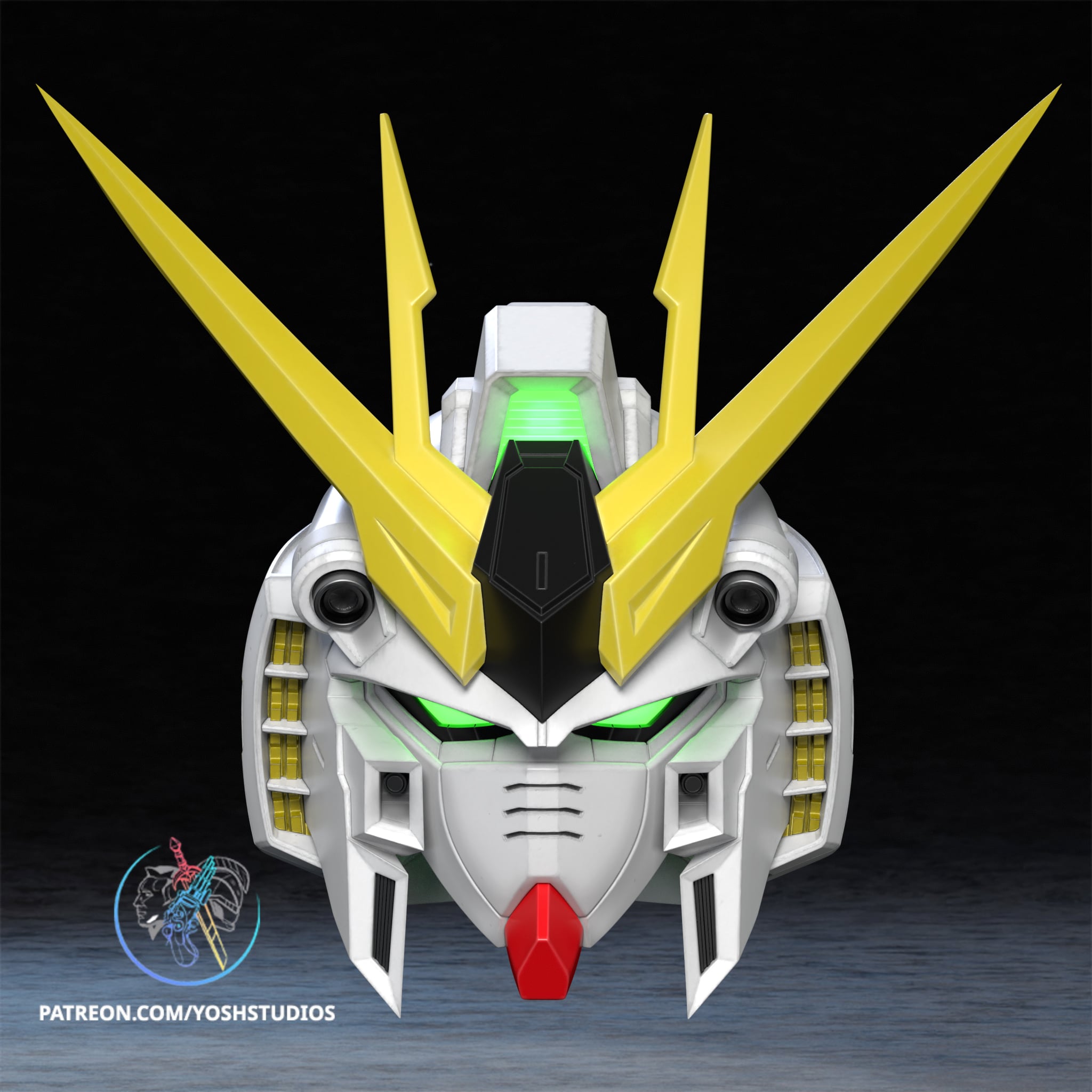 RX-93 NU Mecha Helmet 3D Printer STL File 3d model