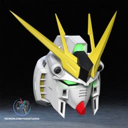 RX-93 NU Mecha Helmet 3D Printer STL File 3d model