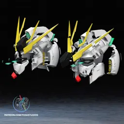 RX-93 NU Mecha Helmet 3D Printer STL File 3d model
