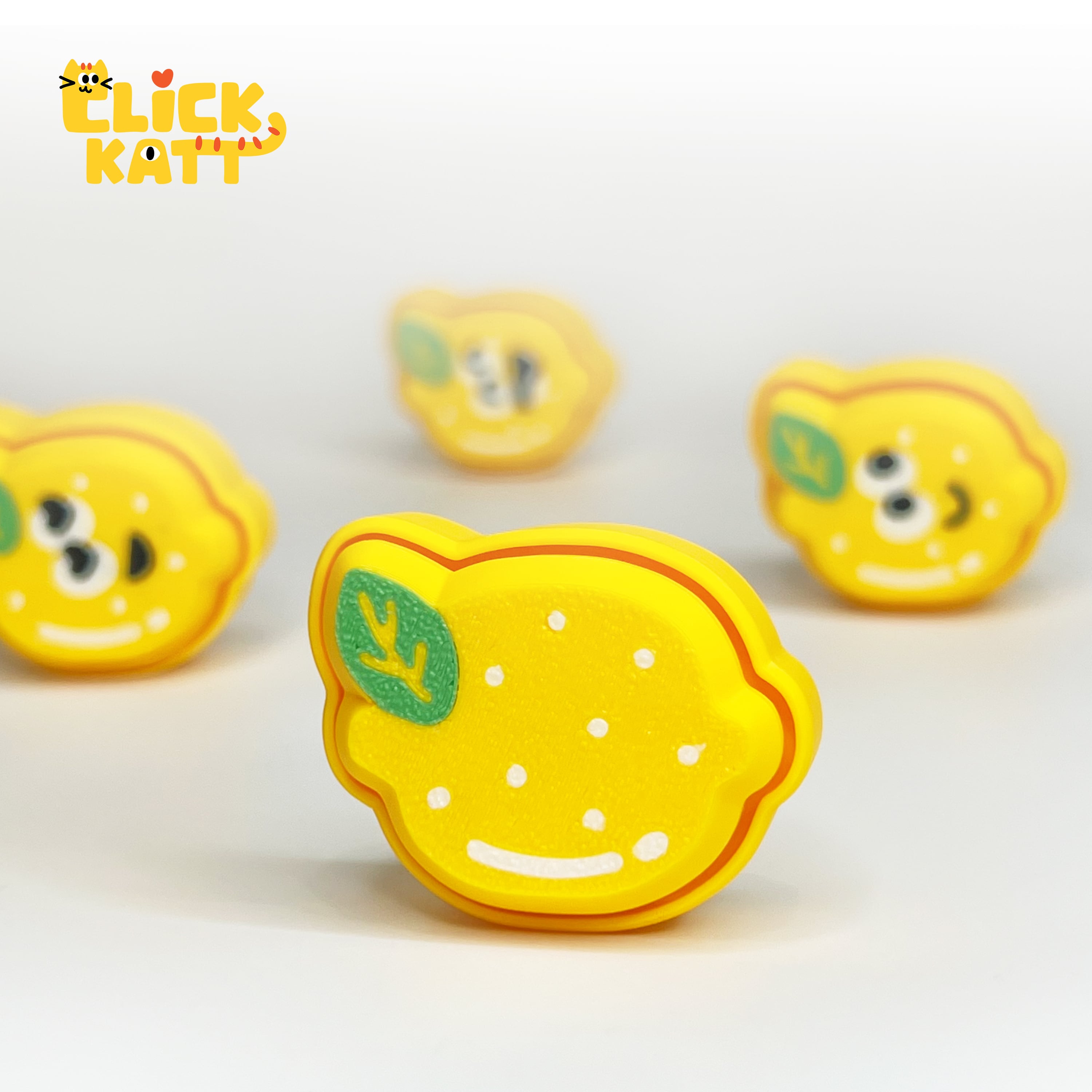 Lemon - Clicker Fidget Toy Keychain 3d model