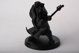 Dog Star - Basset Hound Rockstar Playing Bass Guitar 3d model