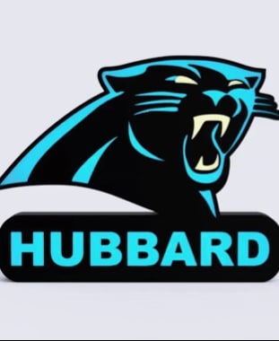 Carolina Panthers Sign - LED Strip Compatible 3d model