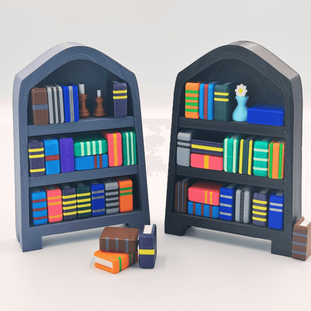Bookcase with Books and Accessories 3d model