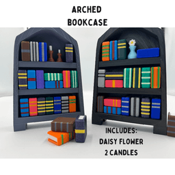 Bookcase with Books and Accessories 3d model