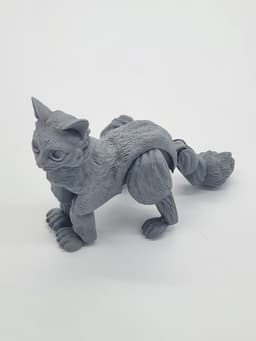 Flexi fluffy cat 3d model