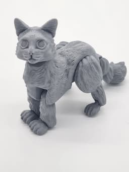 Flexi fluffy cat 3d model