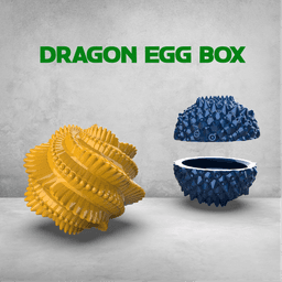 Dragon Egg Boxes, Easter Egg 2 pcs. Set, Fascinating Dragon 3D Egg, Mystery Egg, Realistic Egg 3d model
