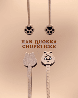 Han Quokka SKZOO Inspired Chopsticks - AMS 3MF 3D Print File 3d model
