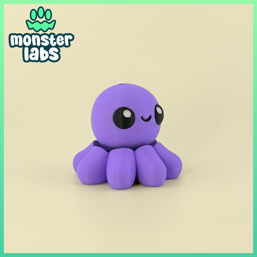 Cute Octopus Fidget Clicker Keychain 3d model