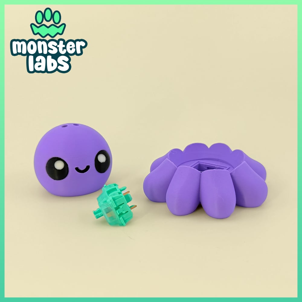 Cute Octopus Fidget Clicker Keychain 3d model