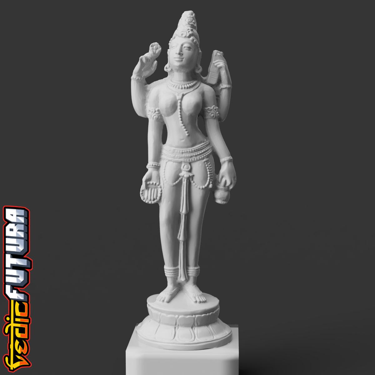 Devi holding a Water Pot & Book 3d model
