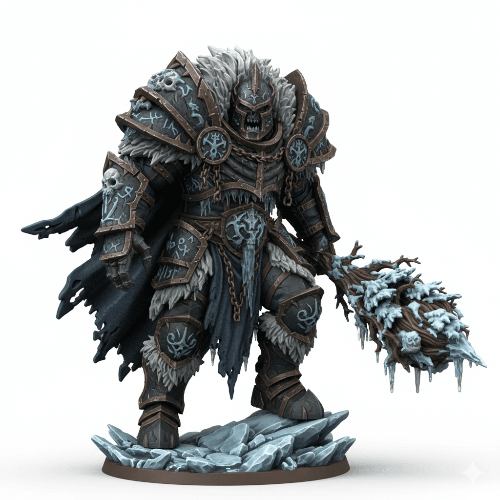 Frost Giant Frozen Tree Club Printable STL File 3d model