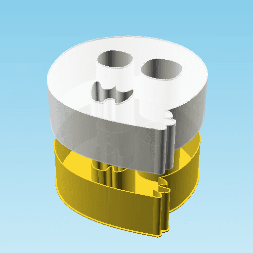 Ghost J, nestable box (v2) 3d model