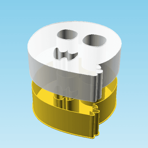 Ghost J, nestable box (v2) 3d model