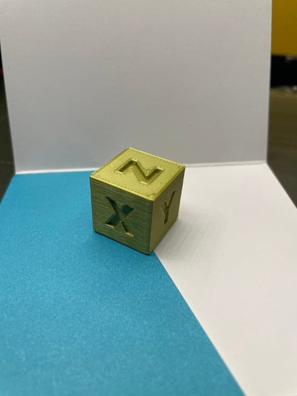 Calibration CUBE - 20 mm XYZ - with letters 3d model