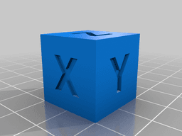 Calibration CUBE - 20 mm XYZ - with letters 3d model