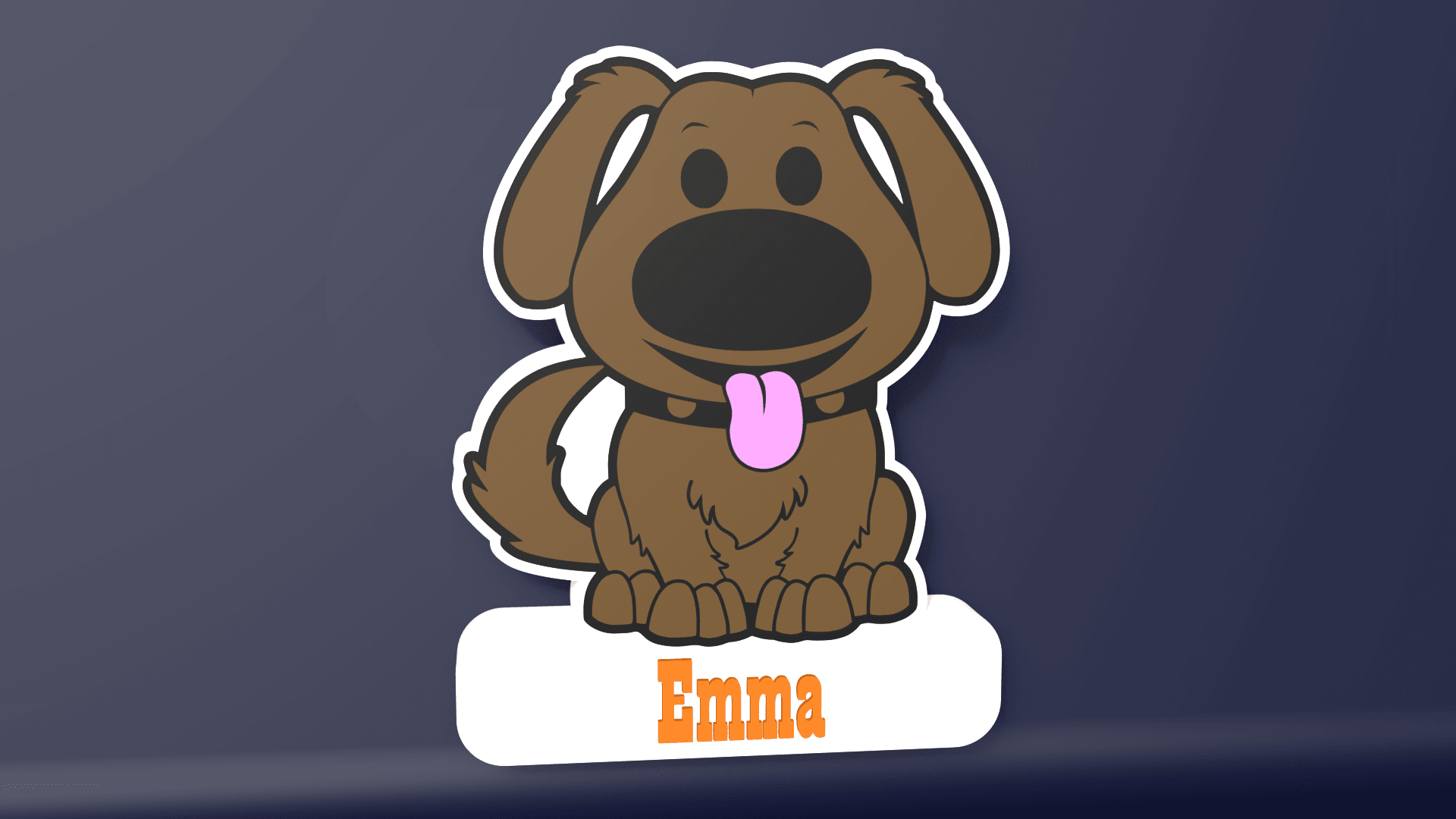Dug the Dog - LED Strip compatible 3d model