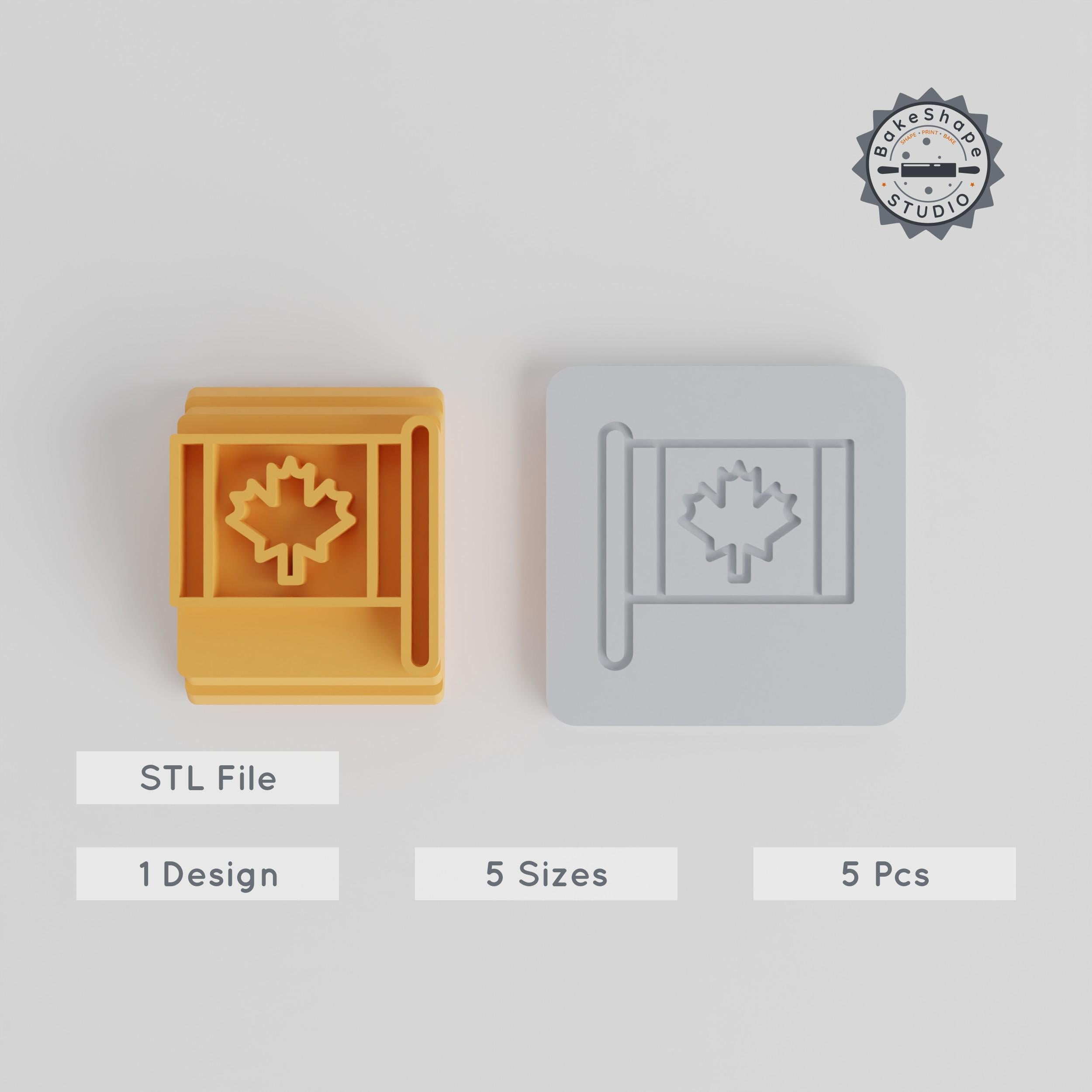 Flag Stamp Tile Set, 5 Size Motif, 20-40 mm, Perfect for Clay, Cookies & Fondant PRODUCT_5508 3d model