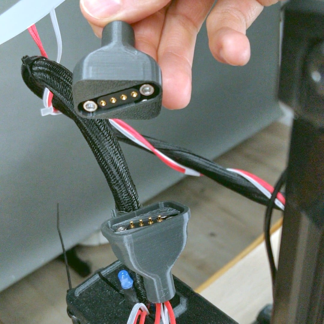 Magnetic 4 Pin Pogo Connector 3d model