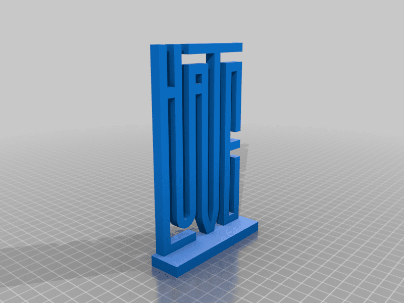 Love - Hate 3d model