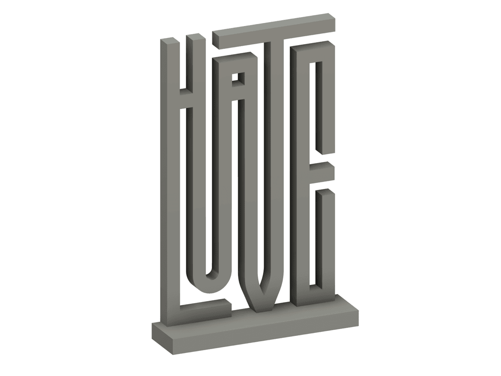 Love - Hate 3d model