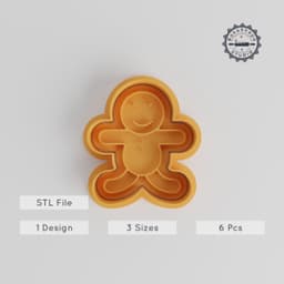 Teddy Bear Cutter & Stamp Set, Perfect for Cookies & Fondant, Includes 3 Sizes, Valentine Gift PRODUCT_4975 3d model