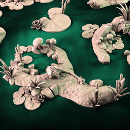 Swamp Mausoleum Tabletop Terrain Set 3d model