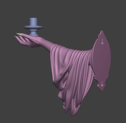 Vampire Hand Sconce Wall Candle Holder – Gothic Wall Decor 3d model
