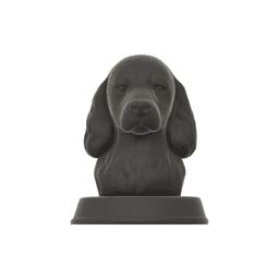 Irish Setter Dog Bust - Dog Statue - 3D Printable STL 3MF - Pet Memorial 3d model