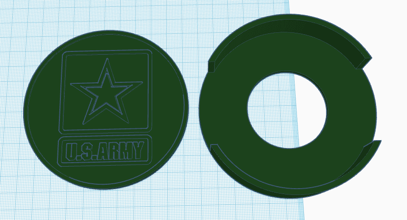 Army Coaster and Holder 3d model