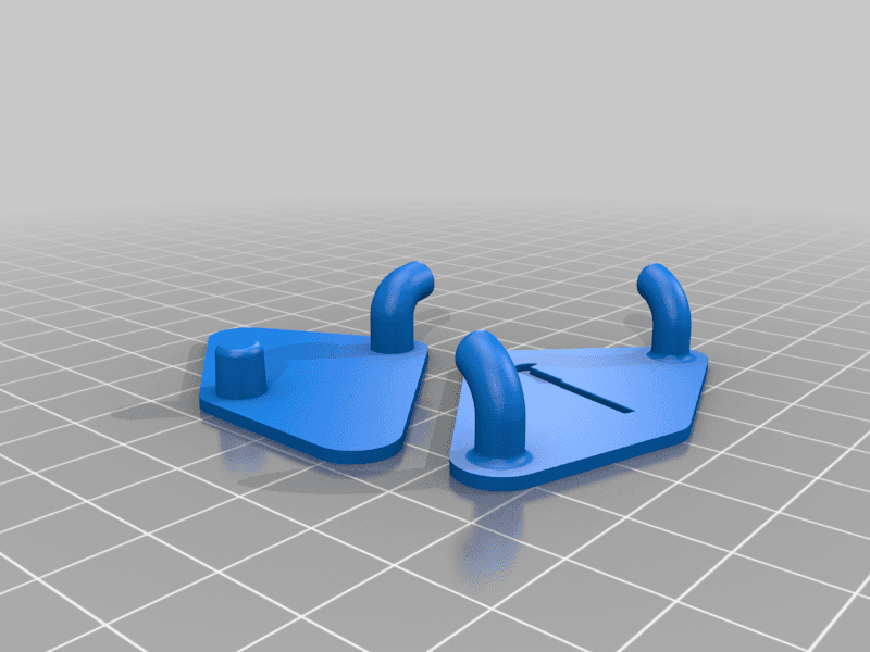 Peg Board Caliper Mount - 2 parts 3d model