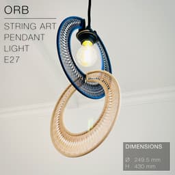 ORB | String Art Pendant Light E27 & E26 fast print 3d model