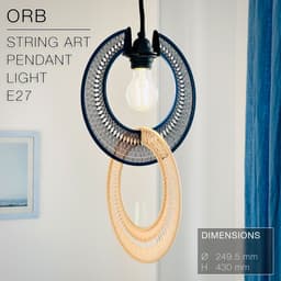 ORB | String Art Pendant Light E27 & E26 fast print 3d model