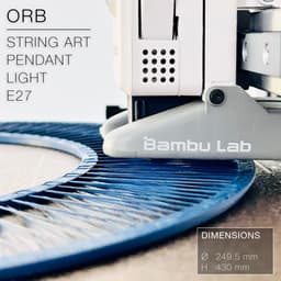 ORB | String Art Pendant Light E27 & E26 fast print 3d model