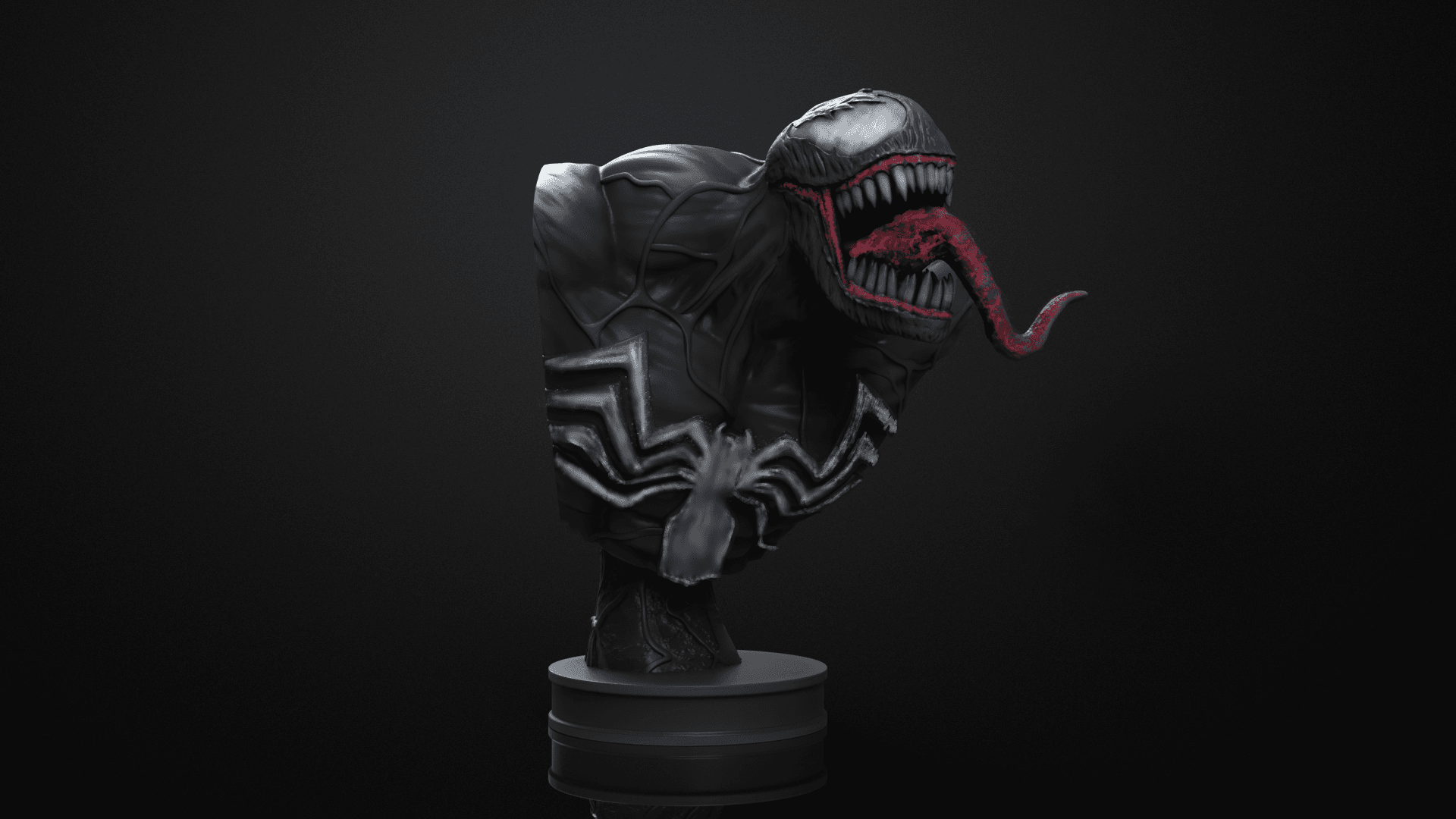 Venom Bust (Pre-Supported) 3d model