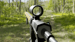 medium rail gun style sniper rifle for printing or game asset 3d model